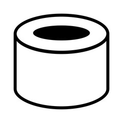 Maki sushi - Japanese food line art icon for apps and websites