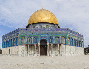 Obraz premium Dome on the Rock on Temple Mount. Jerusalem. Israel.