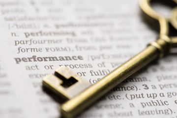 Business success key concept performance