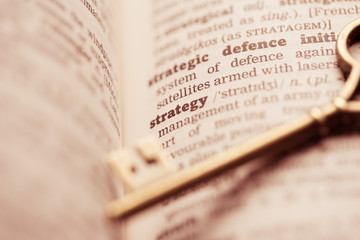 Business concept  key for strategy