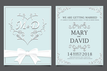 wedding invitation card, love and valentines