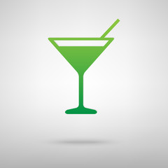 Coctail icon with shadow