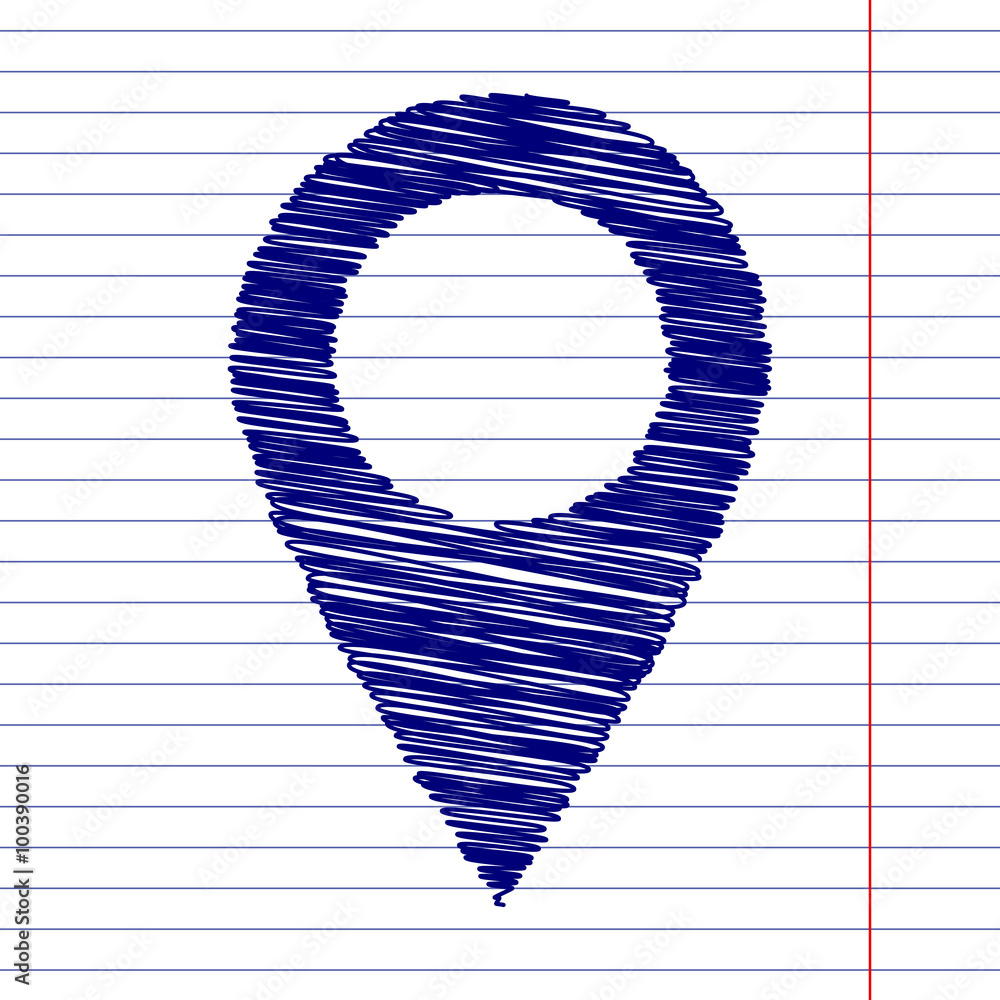 Poster map pointer sign