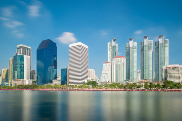 Fototapeta na wymiar Modern city view of Bangkok, Thailand. Cityscape