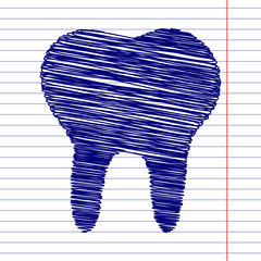 Tooth sign illustration