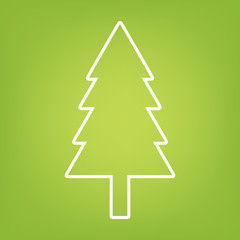 Fototapeta premium New year tree line icon