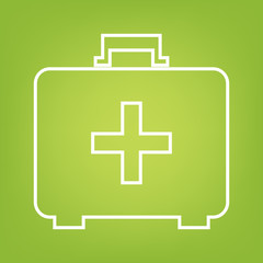 First aid box line icon