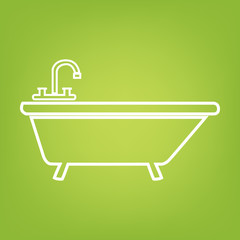 Bathtub line icon