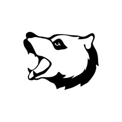 Logo with head of a bear