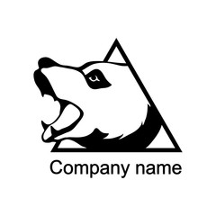 Logo with head of a bear