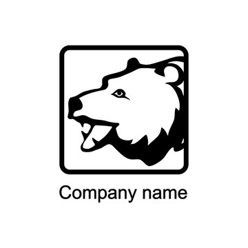 Logo with head of a bear
