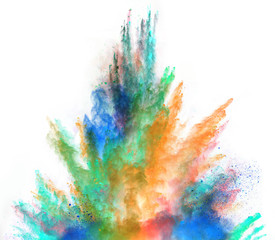 Colored dust powder.