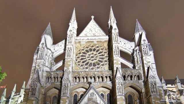 Panning time-lapse of Westminster Abbey in London