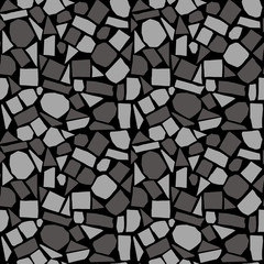 Random geometric background. Seamless pattern.Vector. ランダムな形のパターン