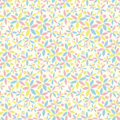 seamless pattern flower 有機的な花のパターン