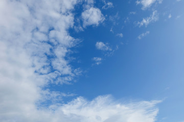blue sky and white cloud, clear weather sky background
