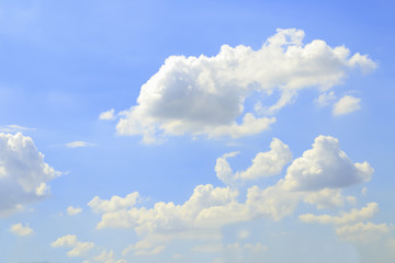 Sky and cloudy, blue sky, sunshine, sun in Thailand.
