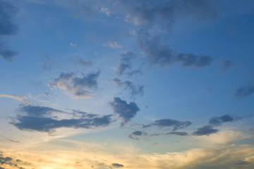 Fototapeta na wymiar beautiful dramatic sunset sky, image scenic background