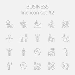 Business icon set.