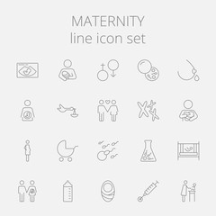 Maternity icon set.