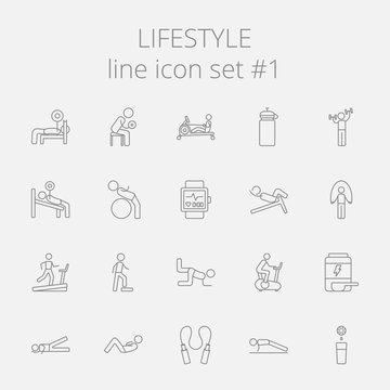 Lifestyle icon set.
