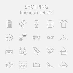 Shopping icon set.