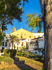 Sunset in the Ibiza old town
