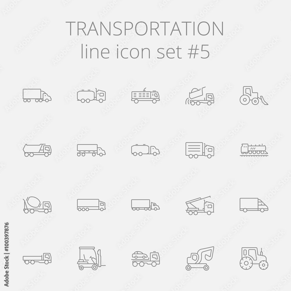 Canvas Prints transportation icon set.