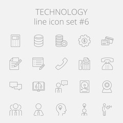 Technology icon set.