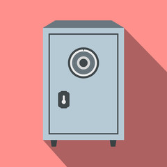 Security safe flat icon 