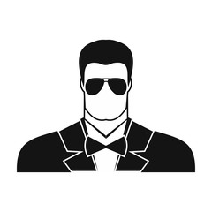 Bodyguard agent man icon