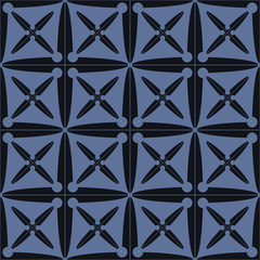 seamless geometric four sides shuriken pattern;