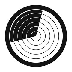 Radar black simple icon