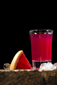 Glass with Grapefruit Liqueur
