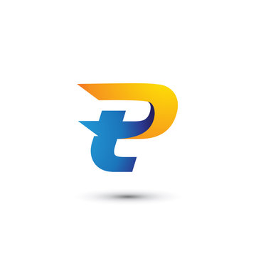 Letter P T Logo