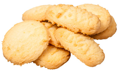 sweet Butter Shortbread Biscuits isolated