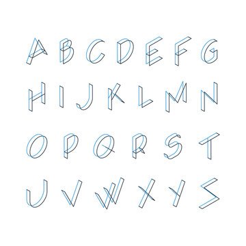 Isometric monoline letters