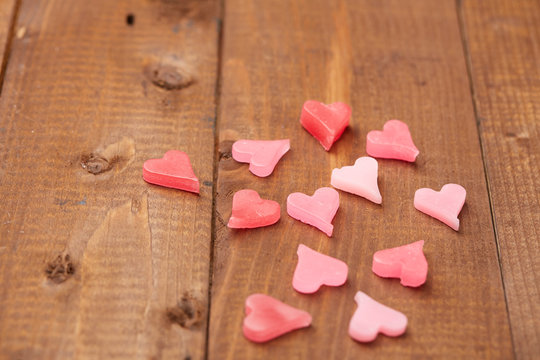 wax hearts on Valentine's Day