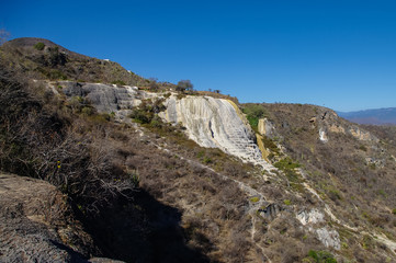 Thermal springs Hierve El Agua in Oaxaca is one of the most beau