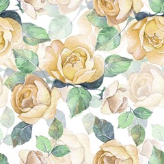 Floral branch. Watercolor seamless pattern 13