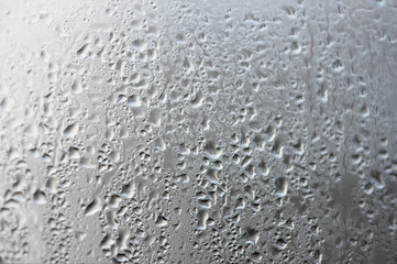 Background of water drops on glass
