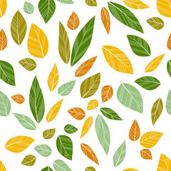 colored seamless leaves 