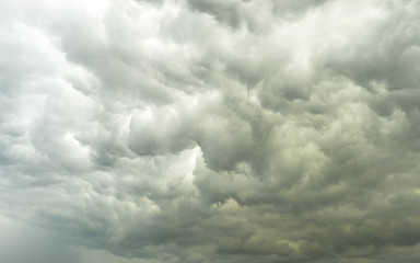 Huge storm cloudscape over skyline. Moscow, Russia.
