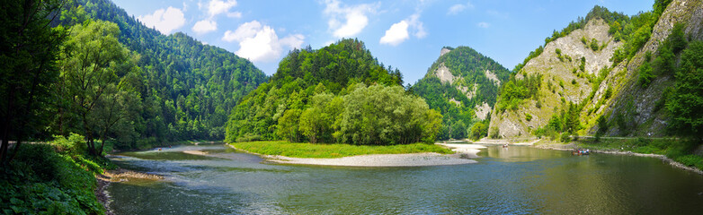 Dunajec river in Pieniny mountains, Poland