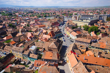 Fototapeta na wymiar Medieval Sibiu town in Romania