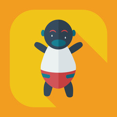 Flat modern design with shadow icons children