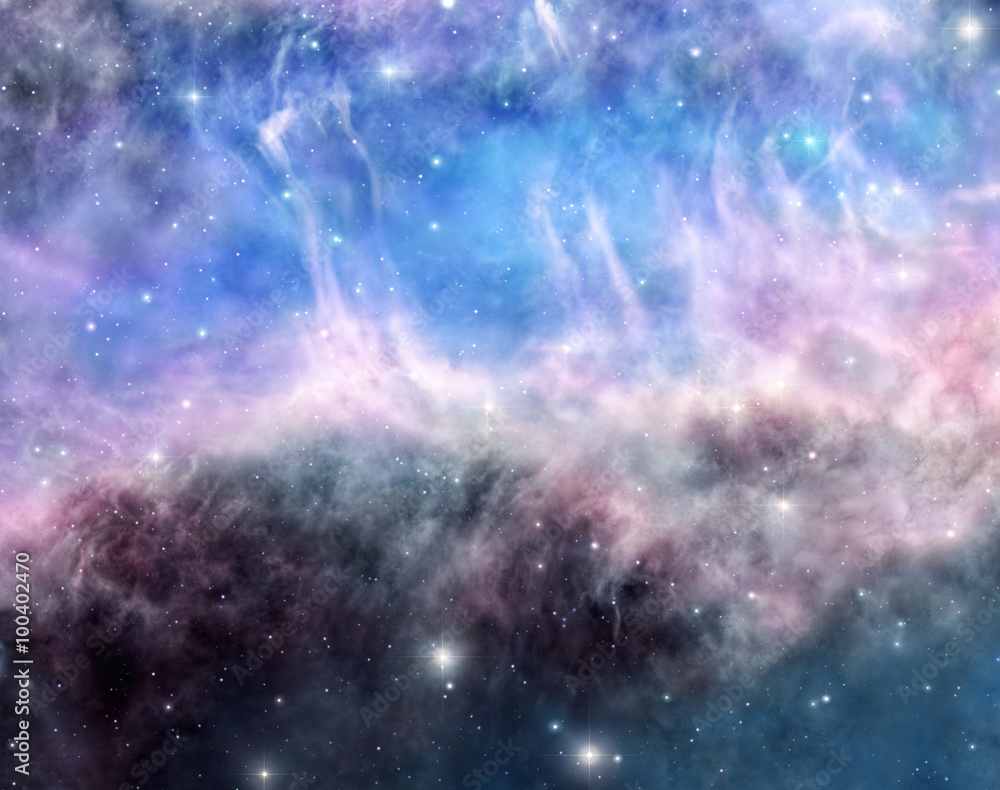 Wall mural nebular clouds in the space