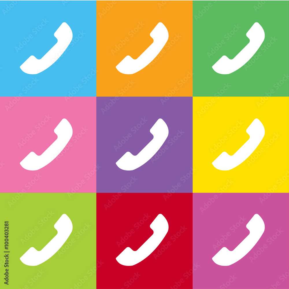 Poster minimal phone icon for web and mobile