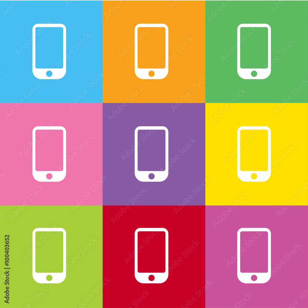Poster minimal smartphone icon for web and mobile