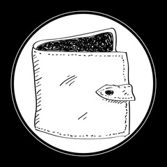 Simple doodle of a wallet